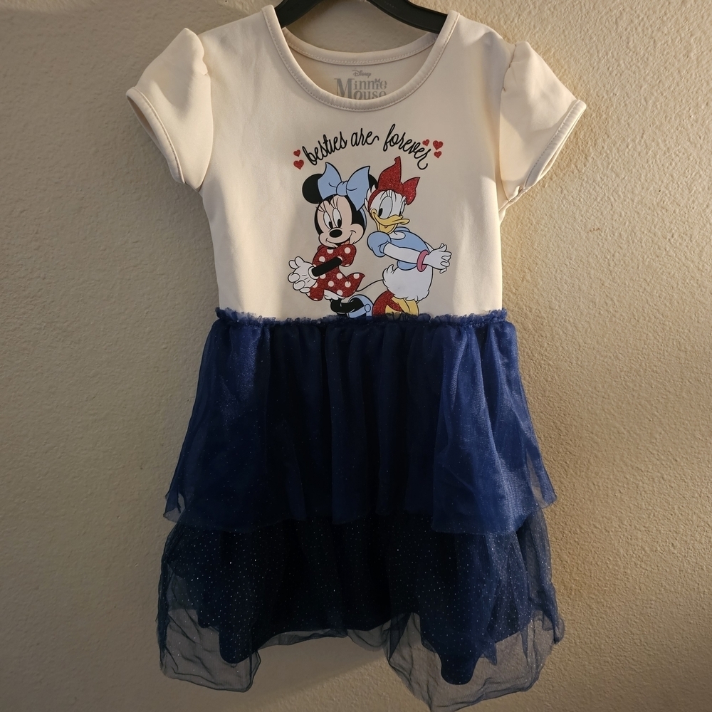Disney Minnie and Daisy Dress - Cream and Blue - Picture 1 of 5